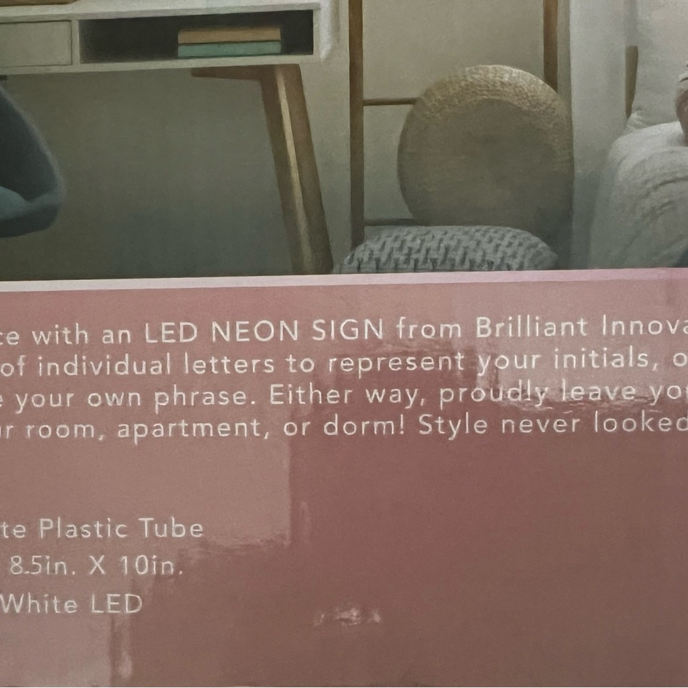 Circular LED Neon Sign - White - Picture 3 of 3